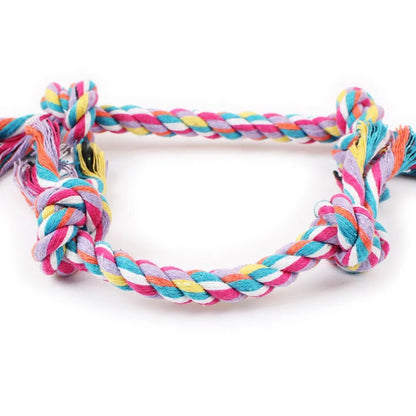 Pet Product New Pet Supplies Puppy Dog Cotton Linen Braided Bone Rope