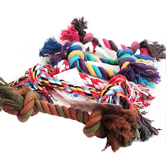 Pet Product New Pet Supplies Puppy Dog Cotton Linen Braided Bone Rope