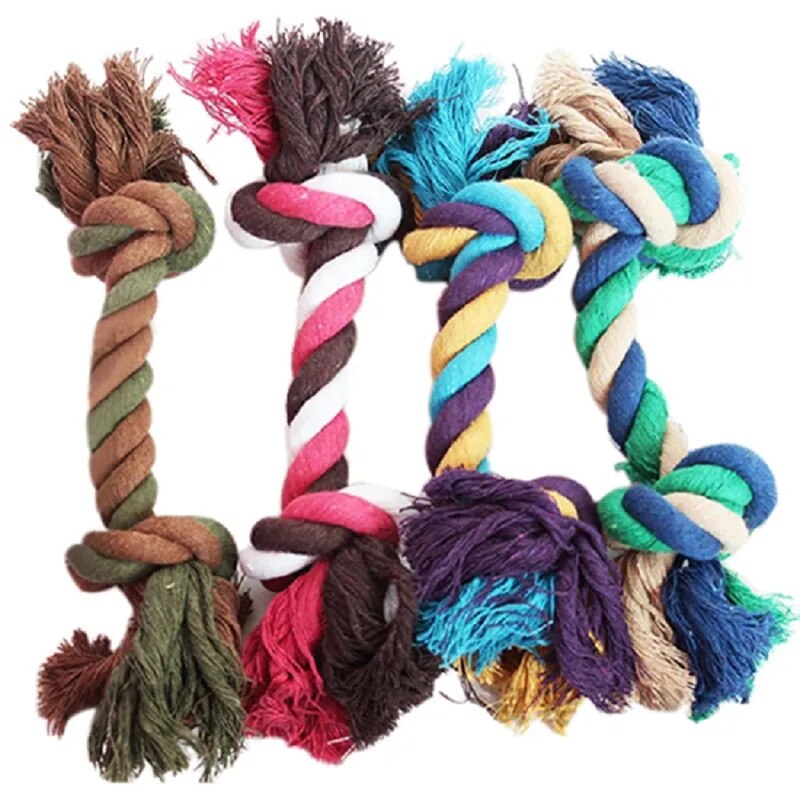 Pet Product New Pet Supplies Puppy Dog Cotton Linen Braided Bone Rope