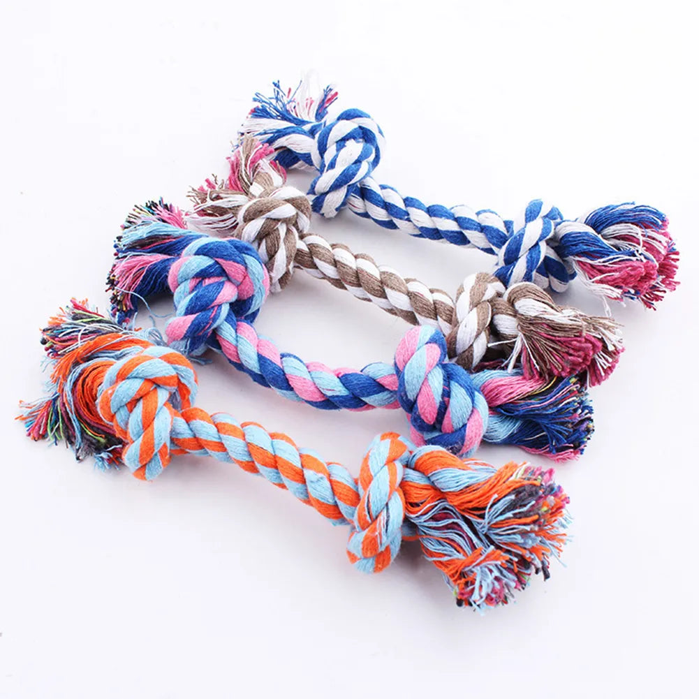 Pet Product New Pet Supplies Puppy Dog Cotton Linen Braided Bone Rope