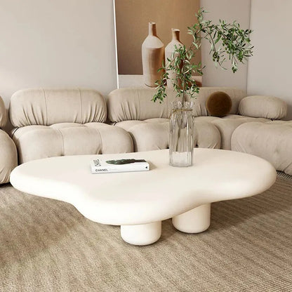 Nordic Living Room White Coffee Table Design