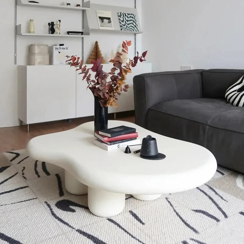 Nordic Living Room White Coffee Table Design